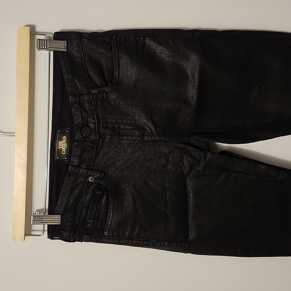 The Castings coated reactive dye black denim mid rise skinny size 27 - Picture 3 of 7